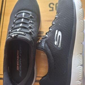 Skechers Womens Black Memory Foam Shoes